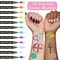 Citrus; 12 Pack Metallic Temporary Tattoo Markers for Skin, Non-Toxic Body Art Pens with Brush Tip, DIY Face & Body Painting Kit for Kids & Adults, Halloween & Party Tattoo Supplies; Category:Temporary Tattoos; Image:4